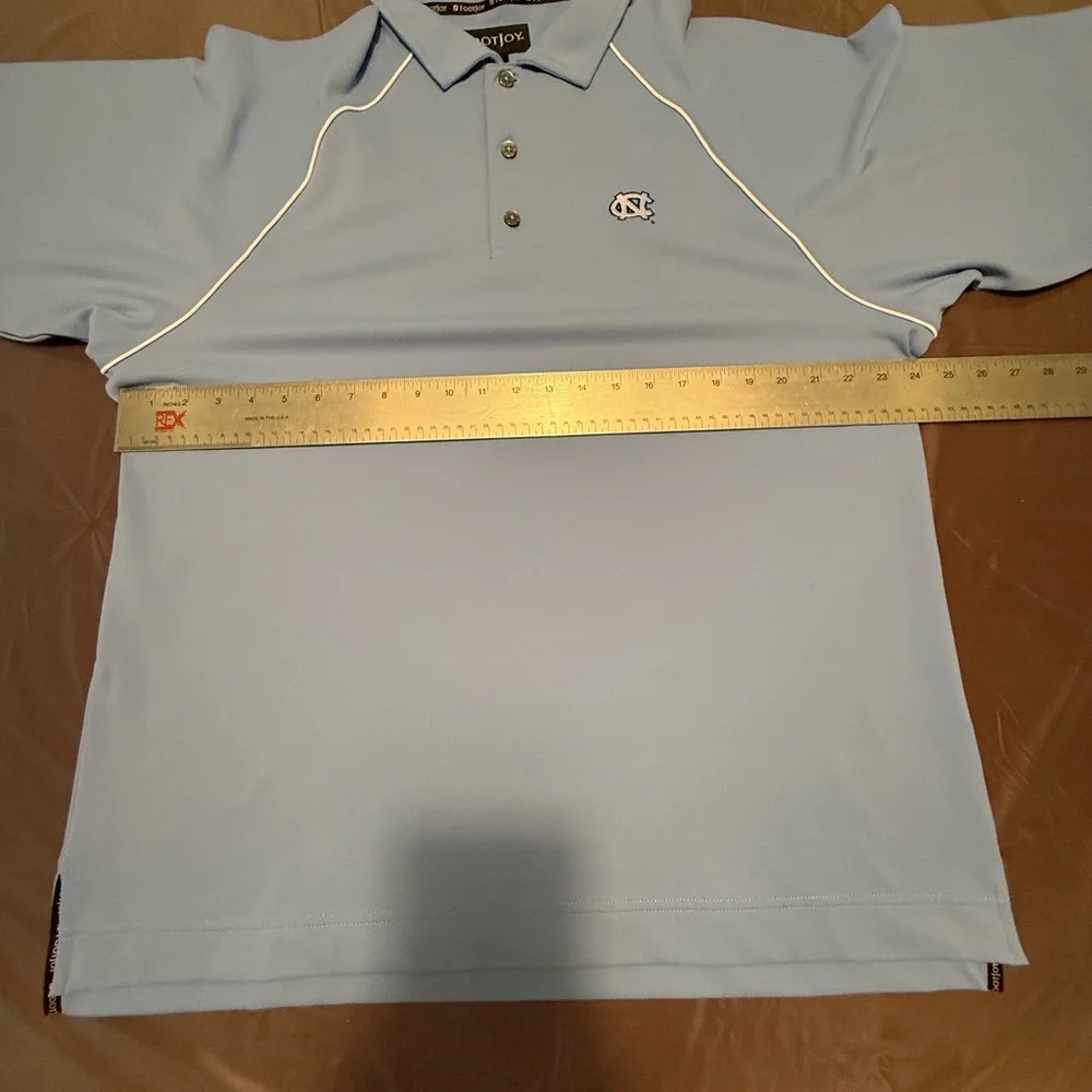 FootJoy Blue and White UNC Polo Active Golf Shirt Size Large - Picture 9 of 10
